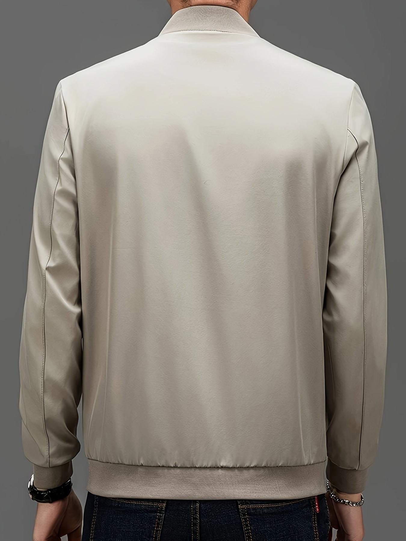 New Men'S Jacket for Spring And Autumn, a Stylish And Versatile Business Casual Stand - Up Collar Coat for Young And Middle - Aged Men - veyora