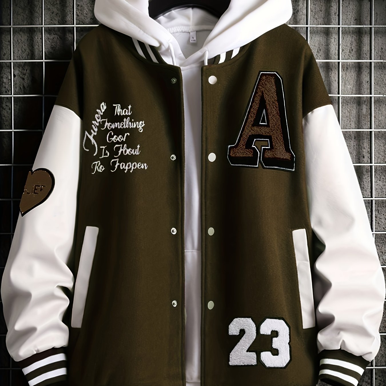 Men'S Loose - Fitting Casual Warm Baseball Jacket in Nine Colors for Spring, Autumn, And Winter. Features Exquisite Towel Embroidery And Letter Embroidery, Suitable for Both Men And Women, Effortlessly Showcasing Personality And Trendy Style (Does Not Incl - veyora