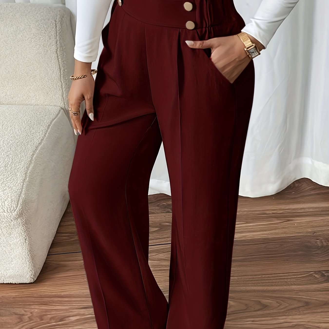 French Women's Elegant Straight - Leg Office Pants, Autumn Women's Clothing, Office Mermaid, Business Women's Wear, Essential for Elegant and Relaxed Fashion - veyora