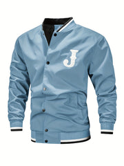 Men's Fashion Letter Baseball Jacket - veyora