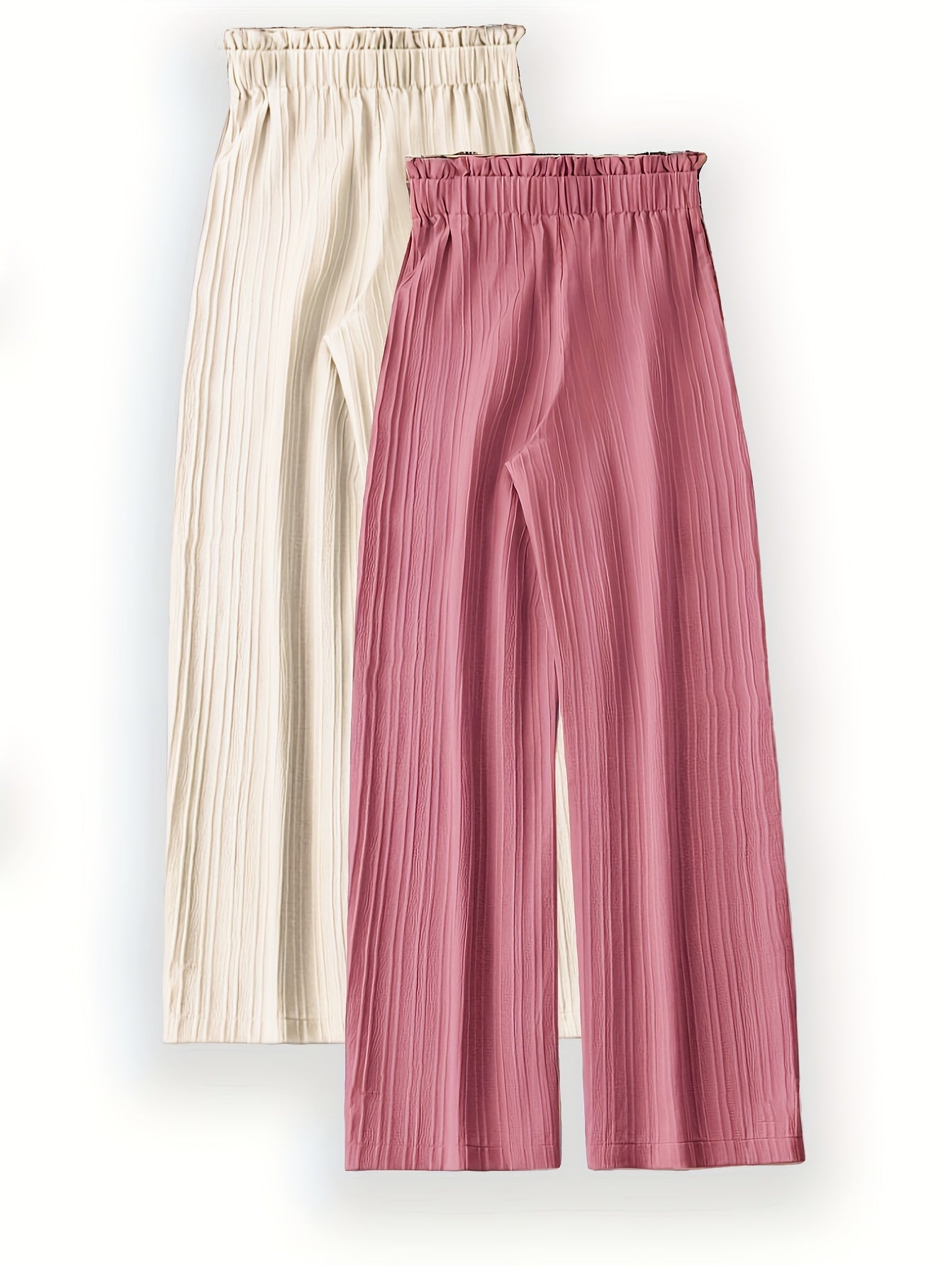 Two - Piece Women'S Clothing Loose Pleated Texture Trousers - veyora