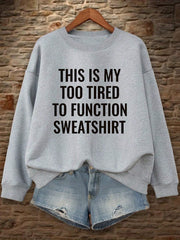 European and American Letter Print Relaxed Versatile Crew Neck Sweatshirt - veyora