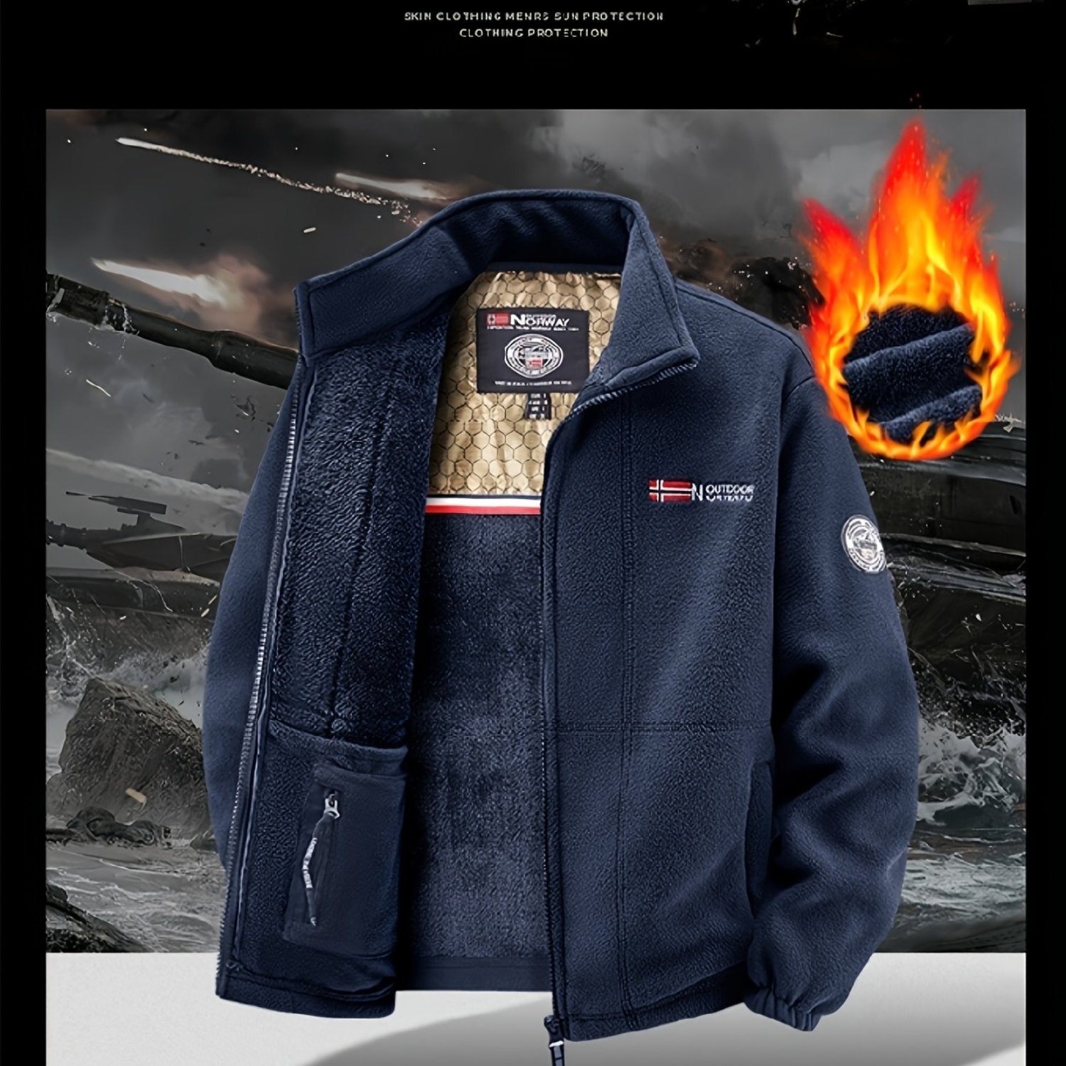 The New Valentine'S Day Collection from [Shule Water OBM] Has Launched, Featuring Thickened And Fleece - Lined Jackets for The Autumn And Winter Season. Made with Stylish Fleece Fabric And a Graphene Lining - veyora