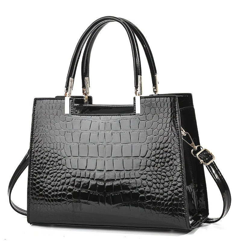 Brooklyn™ Shine | Croc - Embossed Luxury Bag - veyora