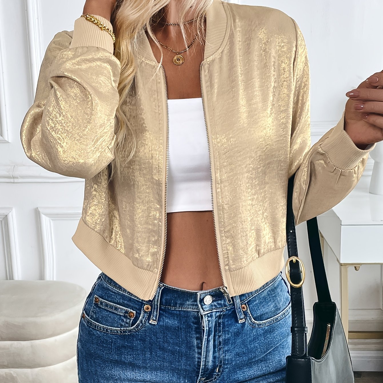 Tom Direction 2024 Spring And Autumn New American Style Vintage Baseball Jacket Women'S Retro Short Coat - veyora