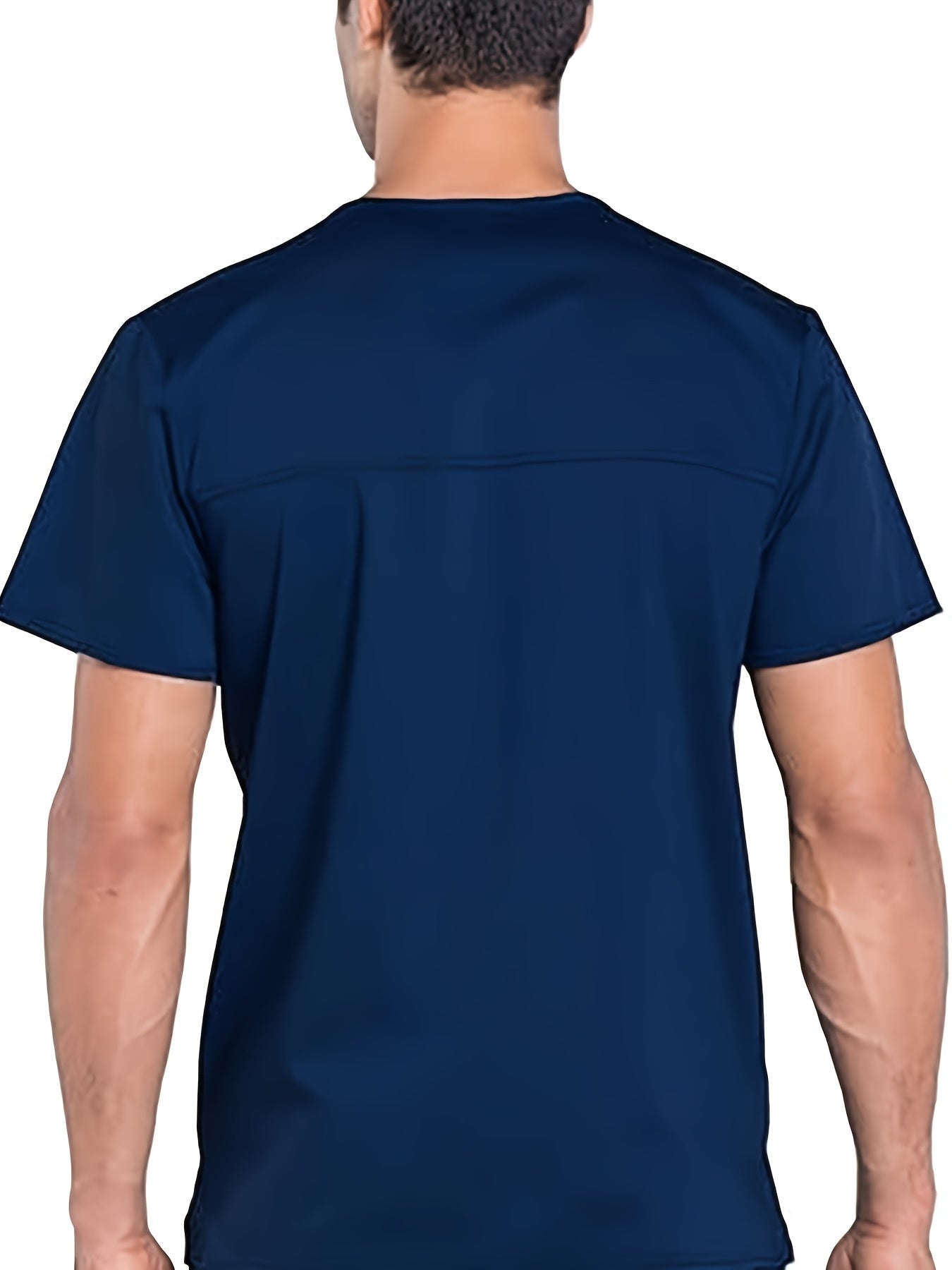 Men'S Summer V - Neck Practical Work Top with Multiple Pockets - veyora