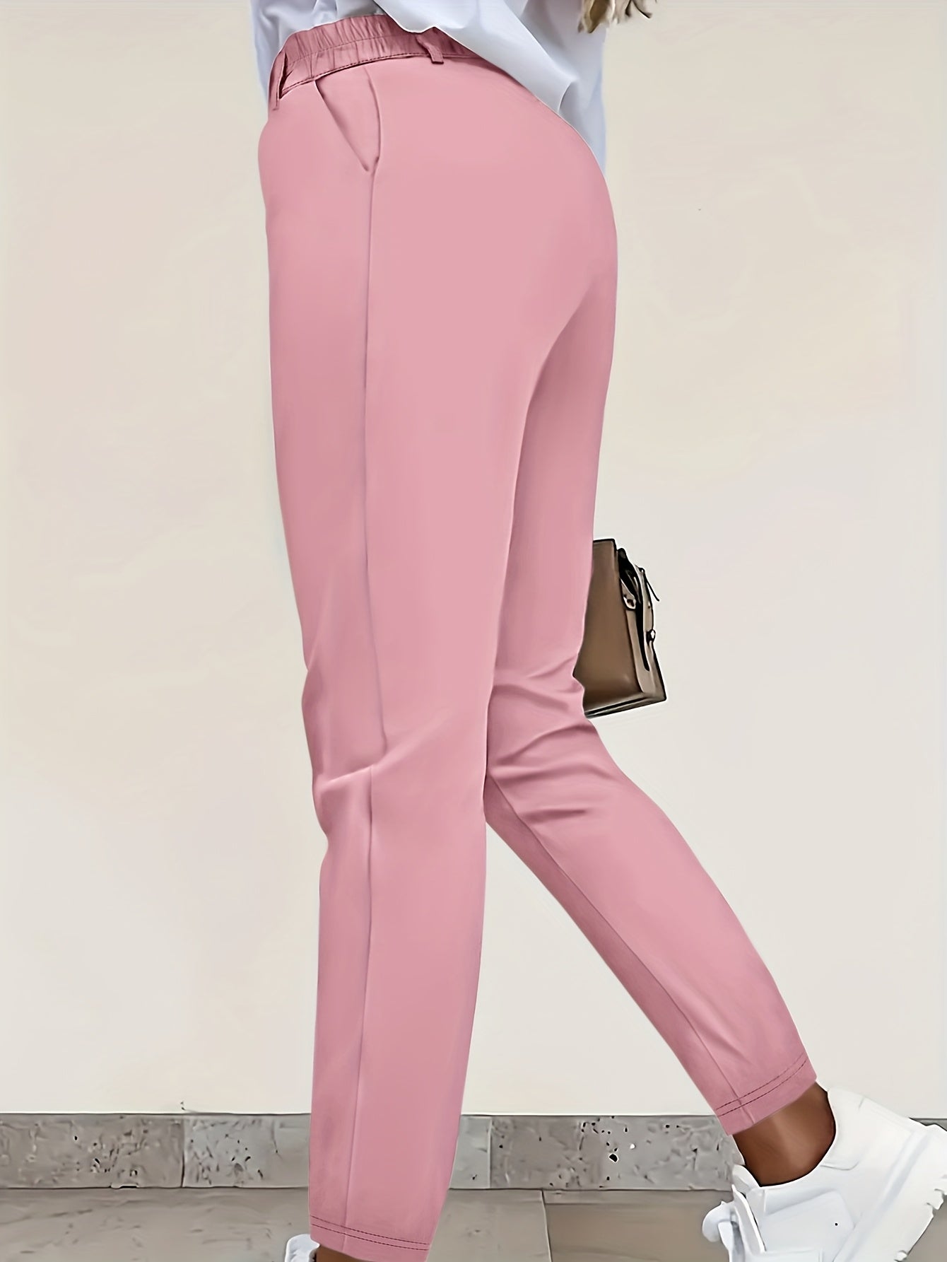 Fashionable Casual Slim - Fit Pants with Pockets - veyora