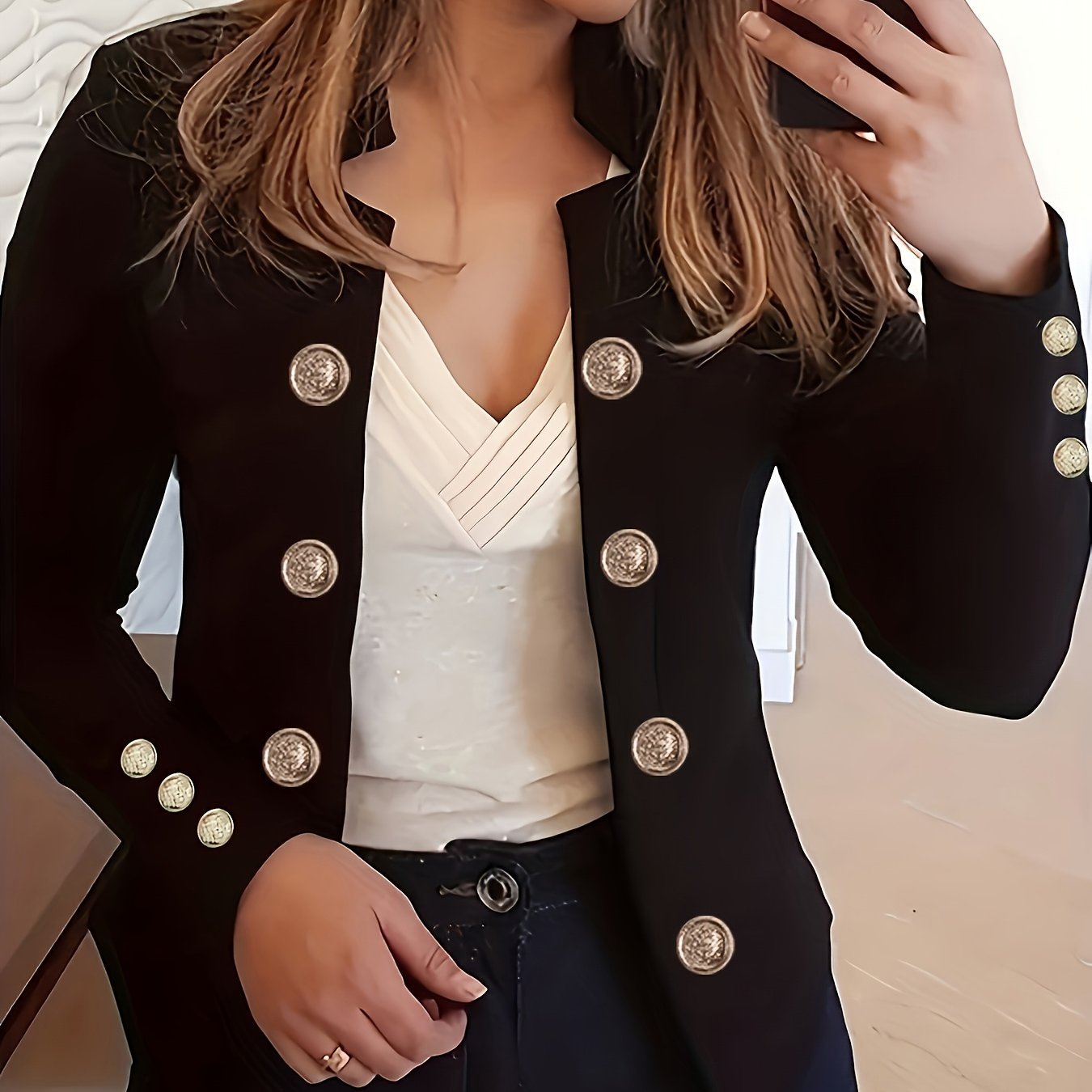 Spring and Autumn Fashion Solid Color Thin Women's Long Sleeve Casual Jacket - veyora