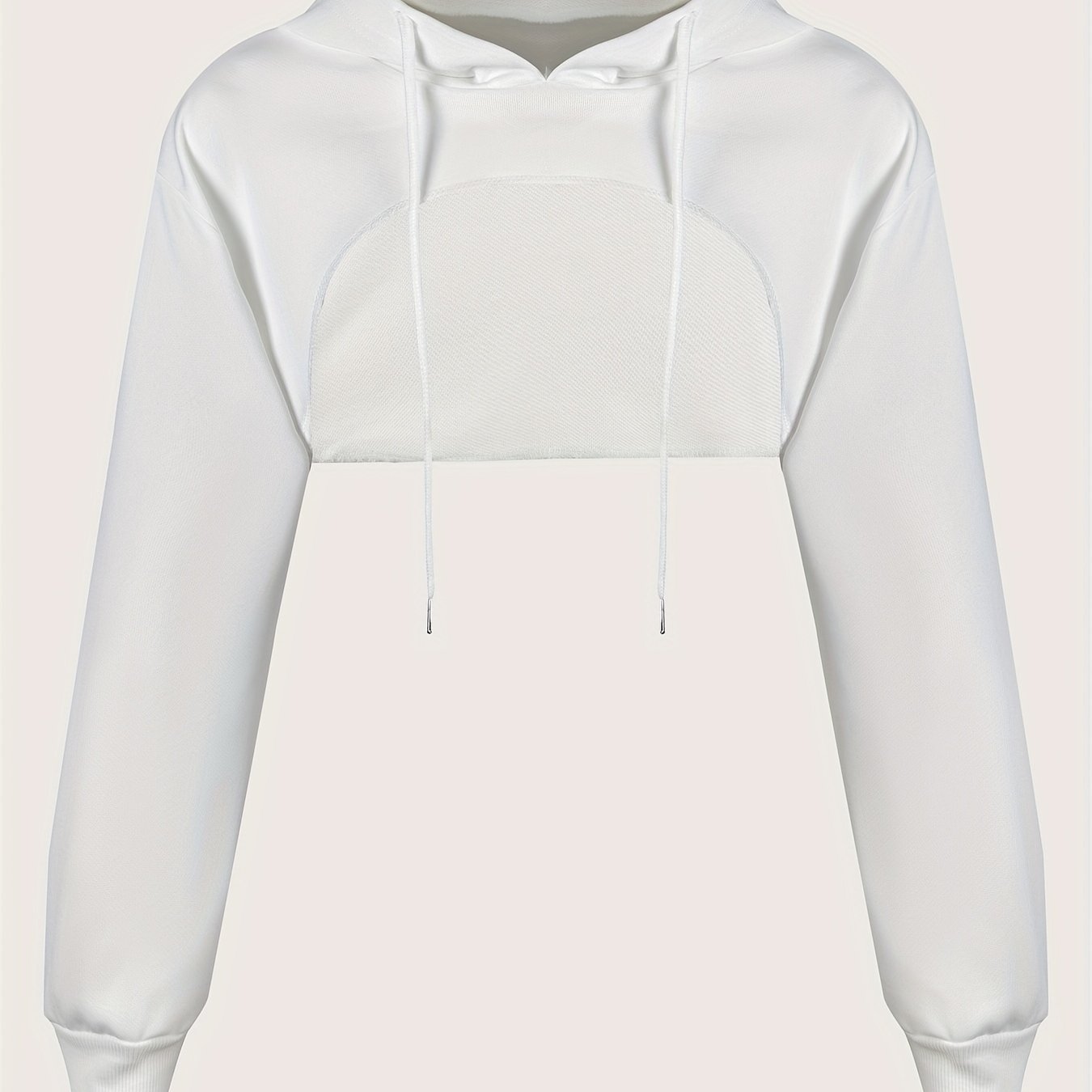 Drawstring Detail Super Short Hoodie - veyora