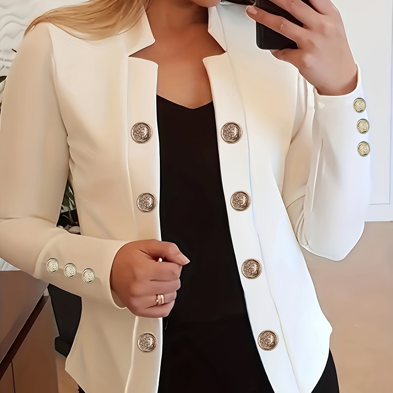 Spring and Autumn Fashion Solid Color Thin Women's Long Sleeve Casual Jacket - veyora