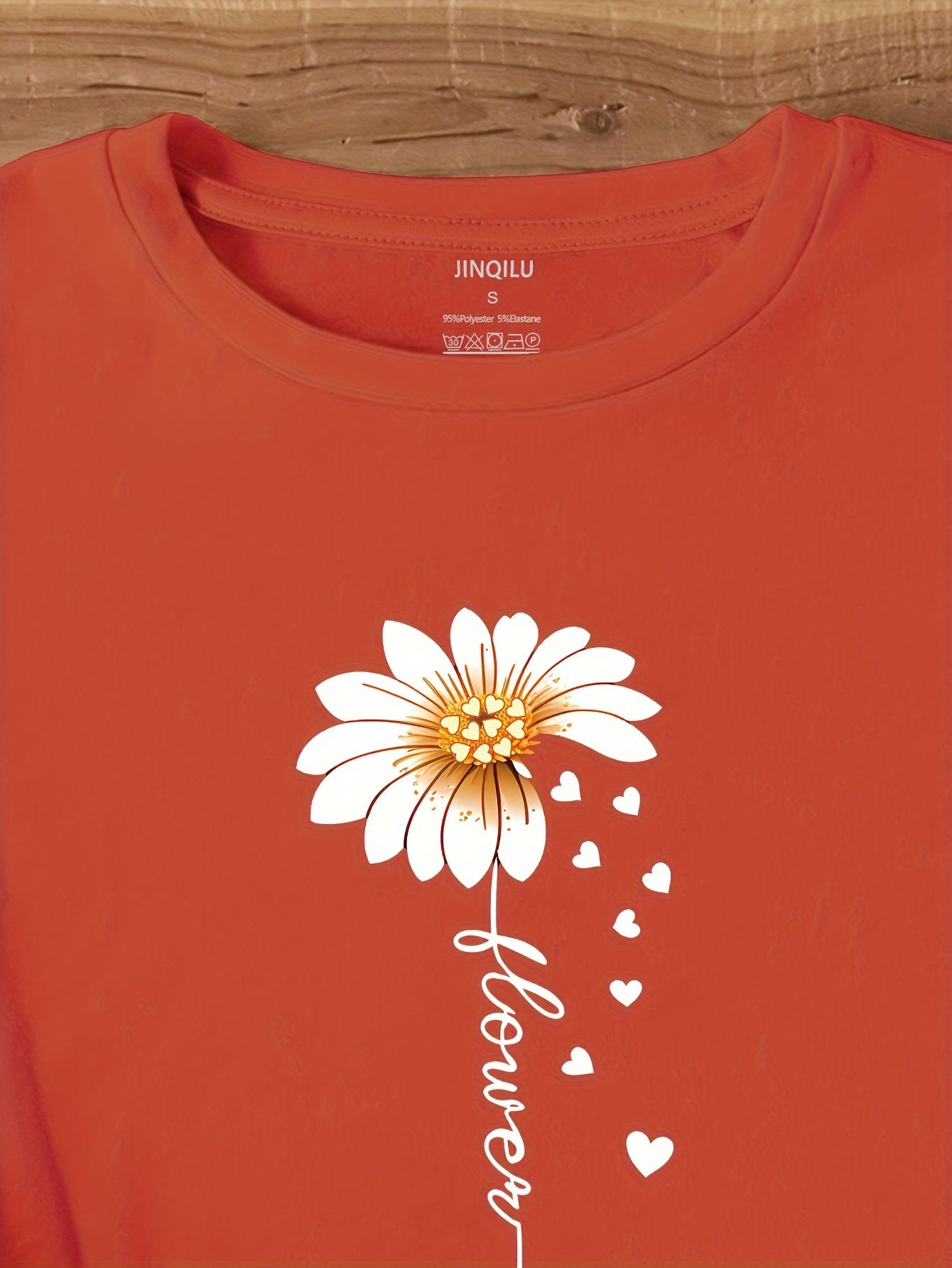 [2026 New Arrival Small Version Daisy Heart Print T-Shirt] - veyora