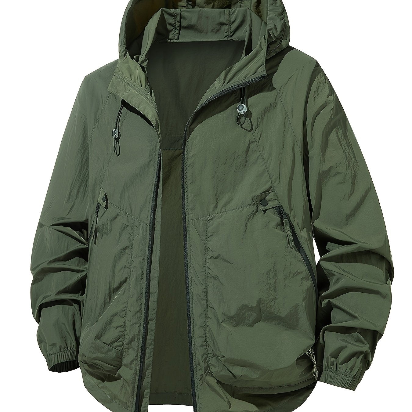 Men'S Lightweight Summer Outdoor Jacket with Large Zippered Pockets - Breathable, Quick - Drying, And Casual Style, Perfect for Hiking, Rock Climbing, And Fishing. Spring And Summer Coat | Hooded Design | Zippered Jacket - veyora