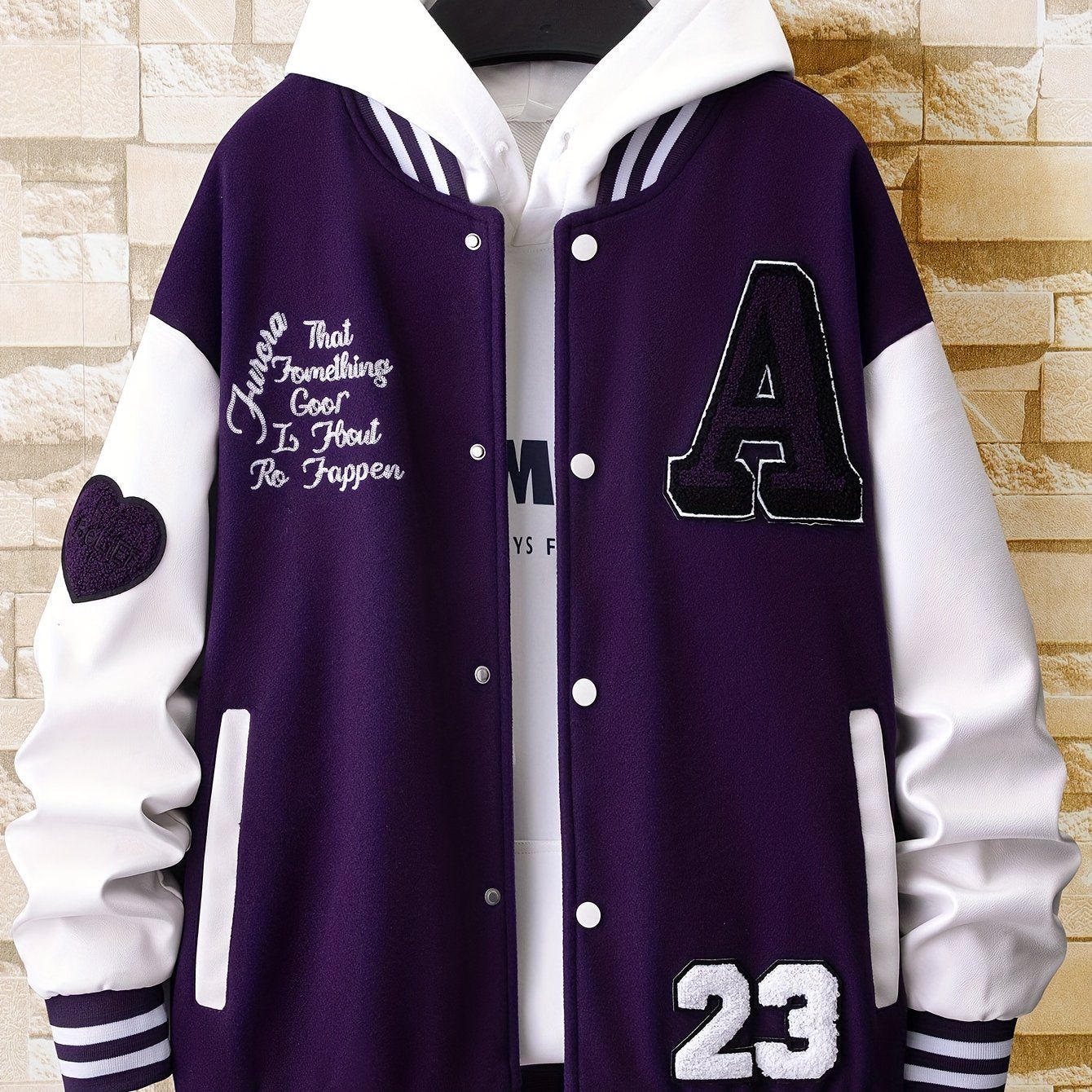 Men'S Loose - Fitting Casual Warm Baseball Jacket in Nine Colors for Spring, Autumn, And Winter. Features Exquisite Towel Embroidery And Letter Embroidery, Suitable for Both Men And Women, Effortlessly Showcasing Personality And Trendy Style (Does Not Incl - veyora