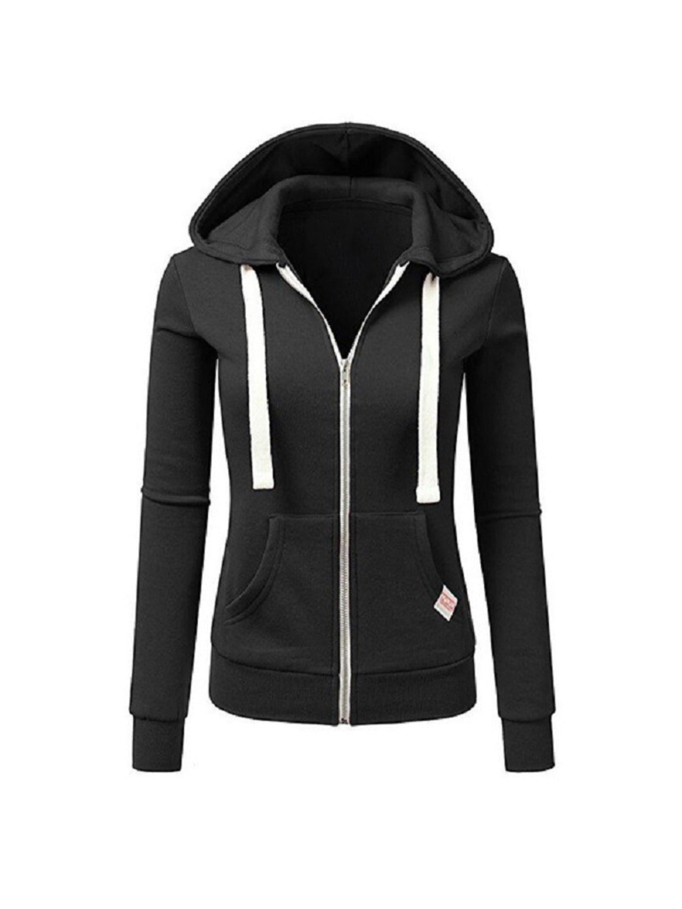 Women'S 2025 New Waist - Cinching Zipper Hooded Sweatshirt - Slim Fit Full - Zip Cycling Sport Style Cardigan, Full - Length Zipper Front, Warm Winter Pullover for Gym, Casual & Outdoor Activities, Adjustable Waist, Solid Color Athletic Sweater (No Belt Requir - veyora