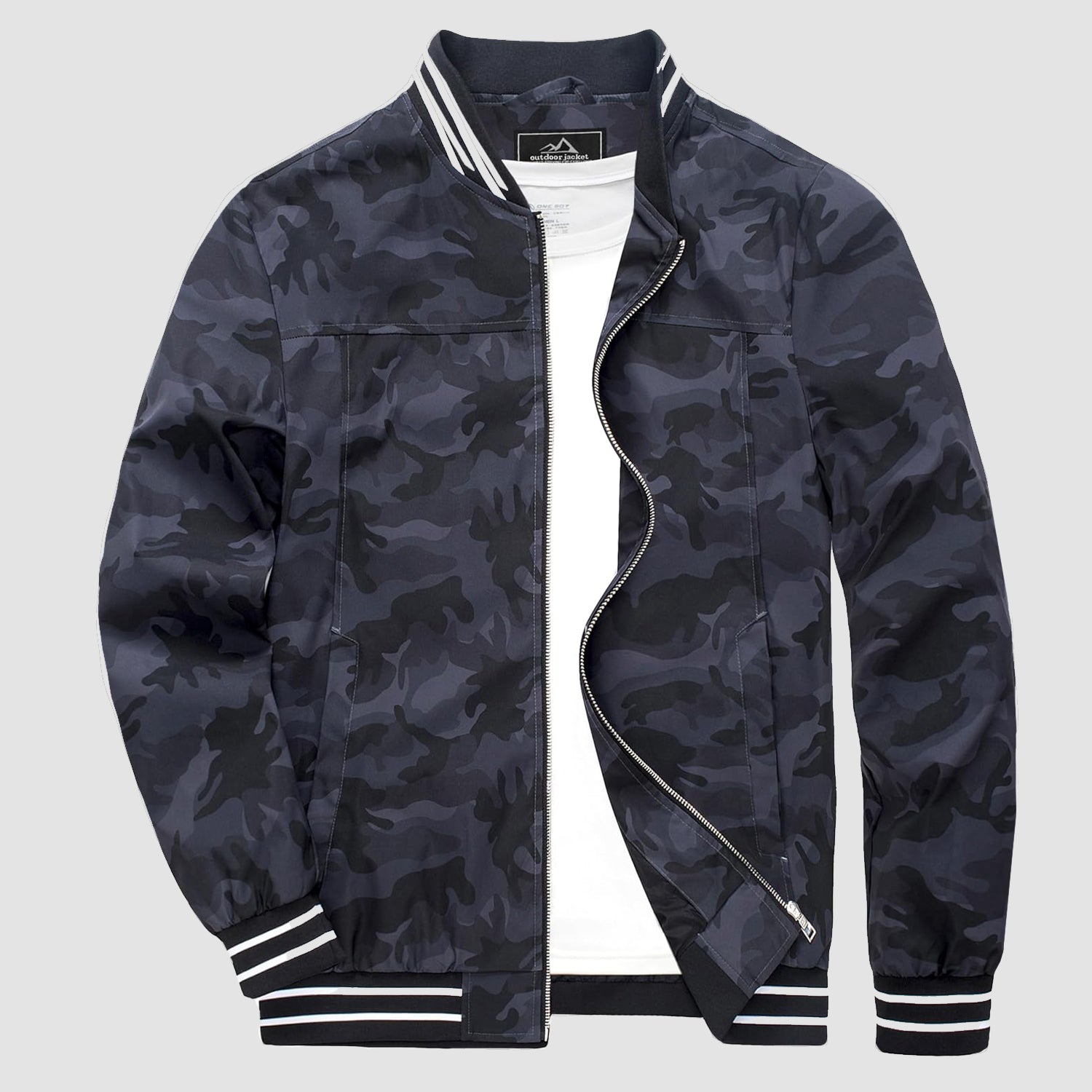Men's Lightweight Bomber Jacket Casual Windbreaker
