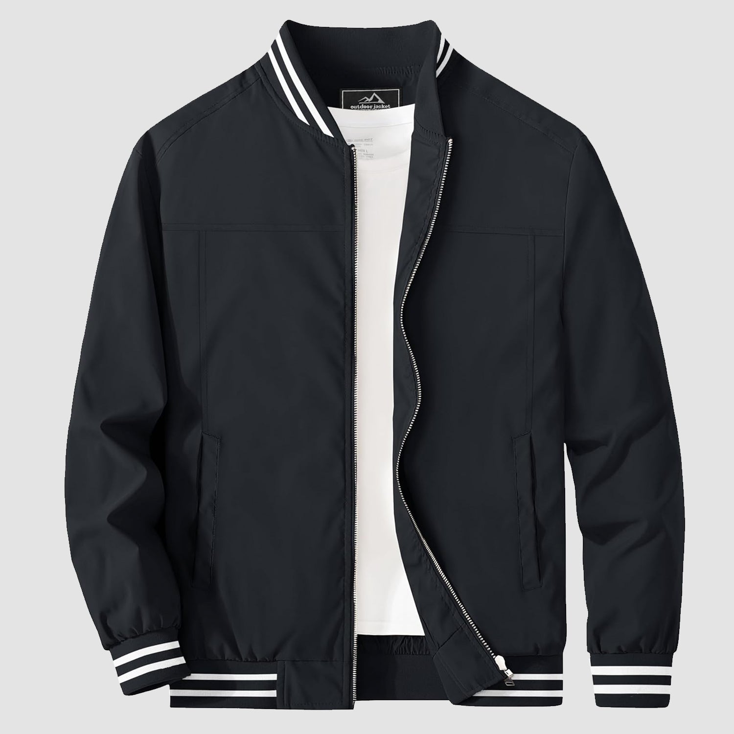 Men's Lightweight Bomber Jacket Casual Windbreaker