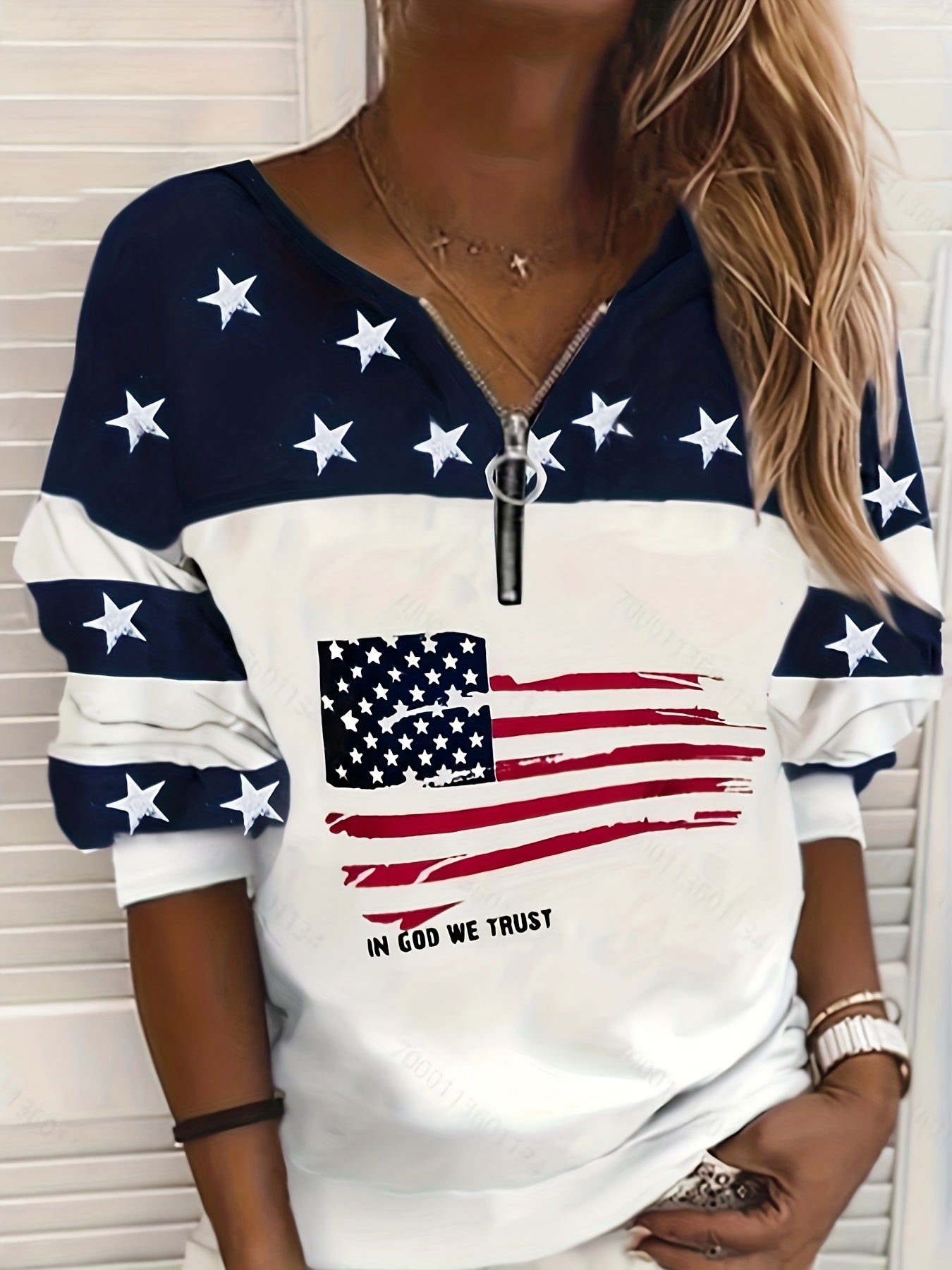 Sweatshirts for Women Women's Fashion Warm Soft Sweater Top Casual Stripe Printed Pullover Top Shirt Loose - veyora