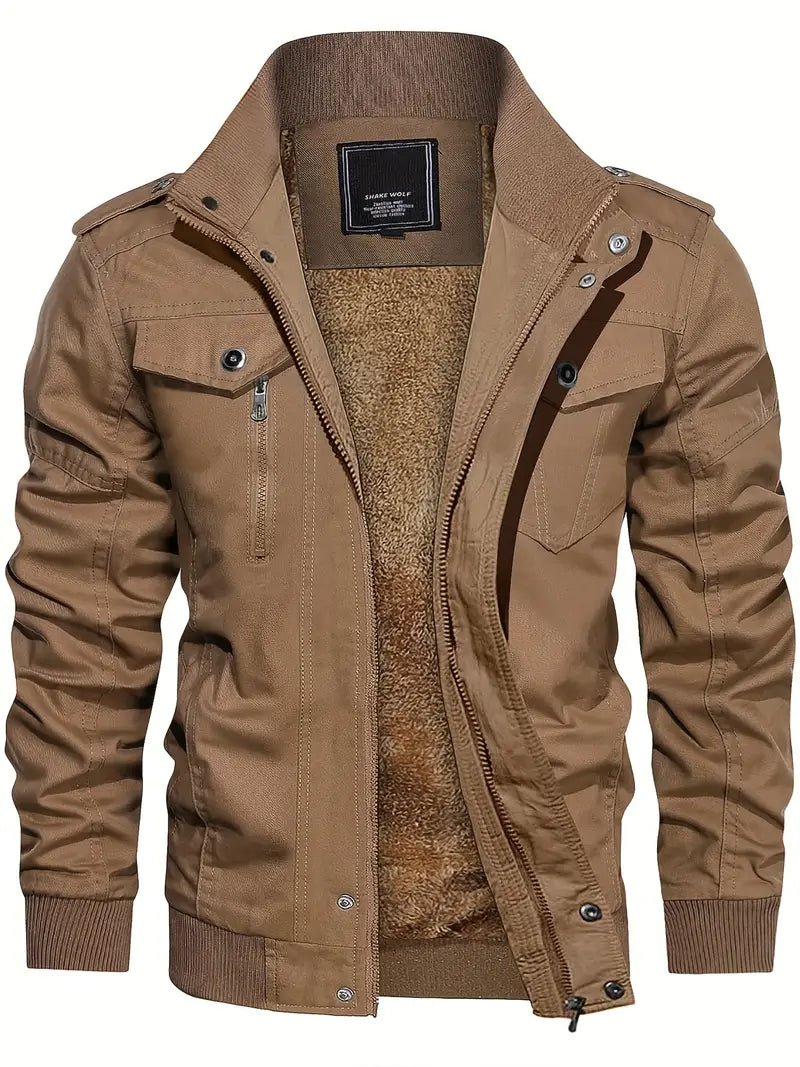 Men's Winter Cargo Jacket - Lightweight, Breathable, with Pockets - veyora