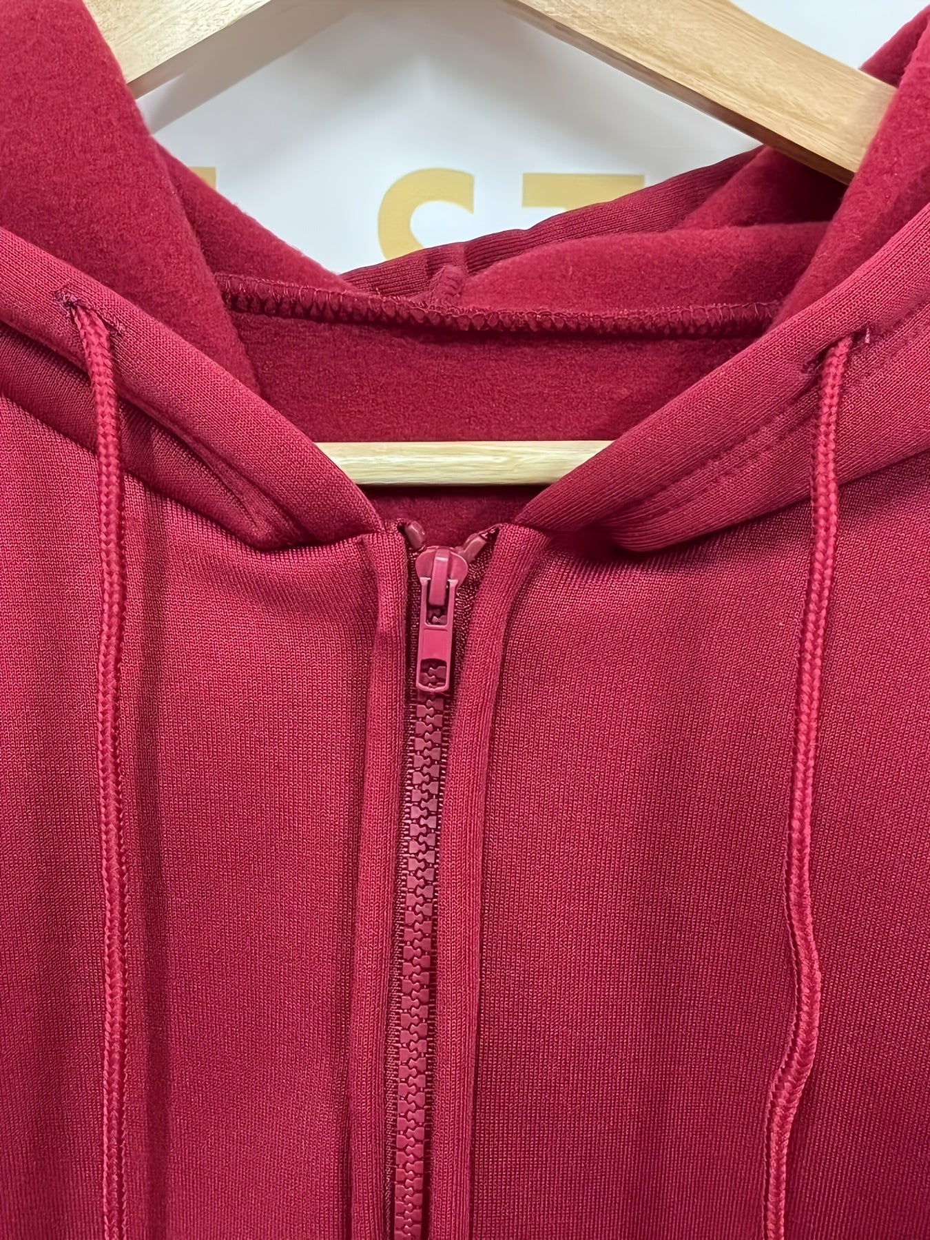 Women's Comfortable Fleece - Lined Hoodie - Solid Color Long Sleeve Kangaroo Pocket Pullover, Street Style, Polyester, Machine Washable, All - Season Casual Sweatshirt - veyora