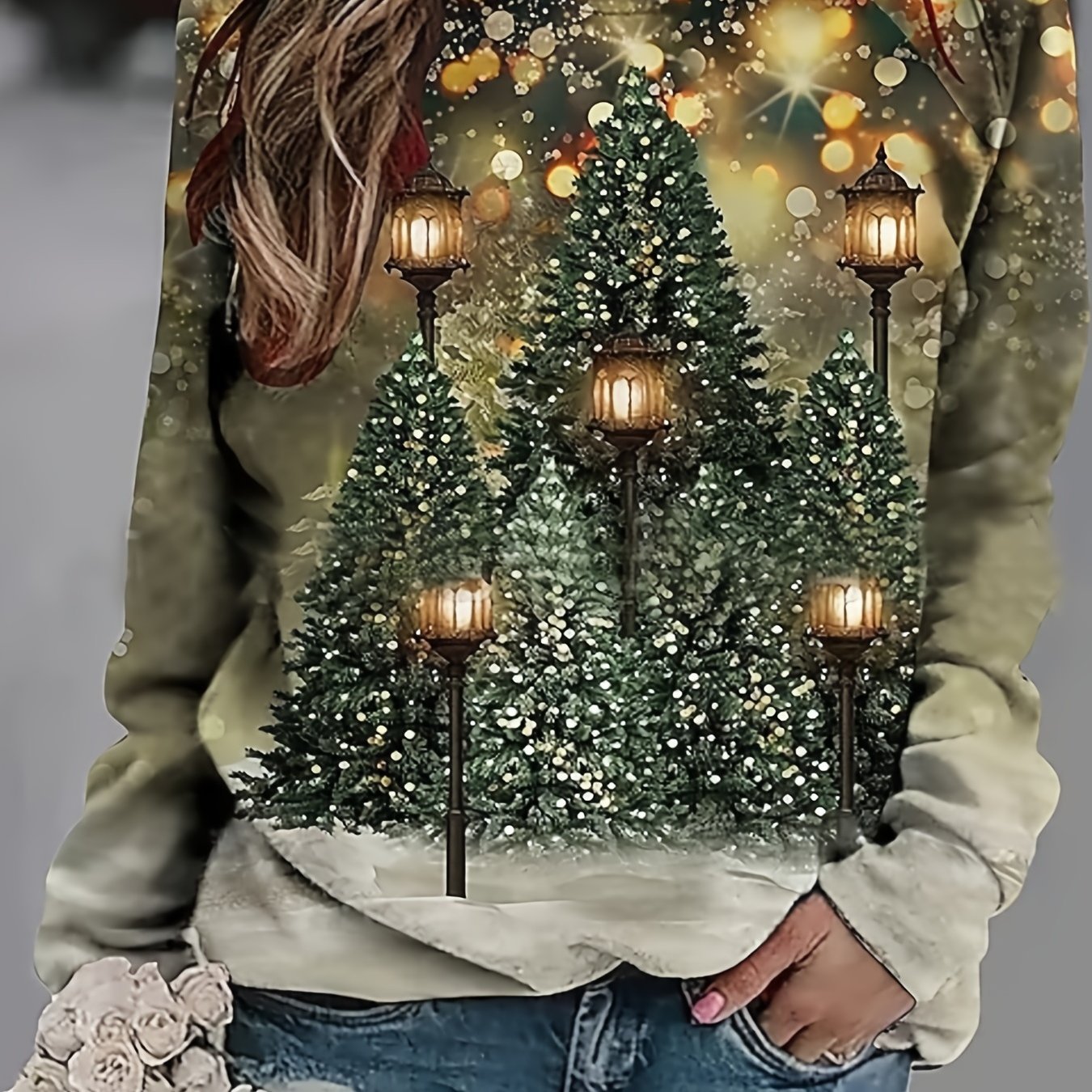 Popular Printed Sweatshirt for Women'S Fashion During Christmas - veyora