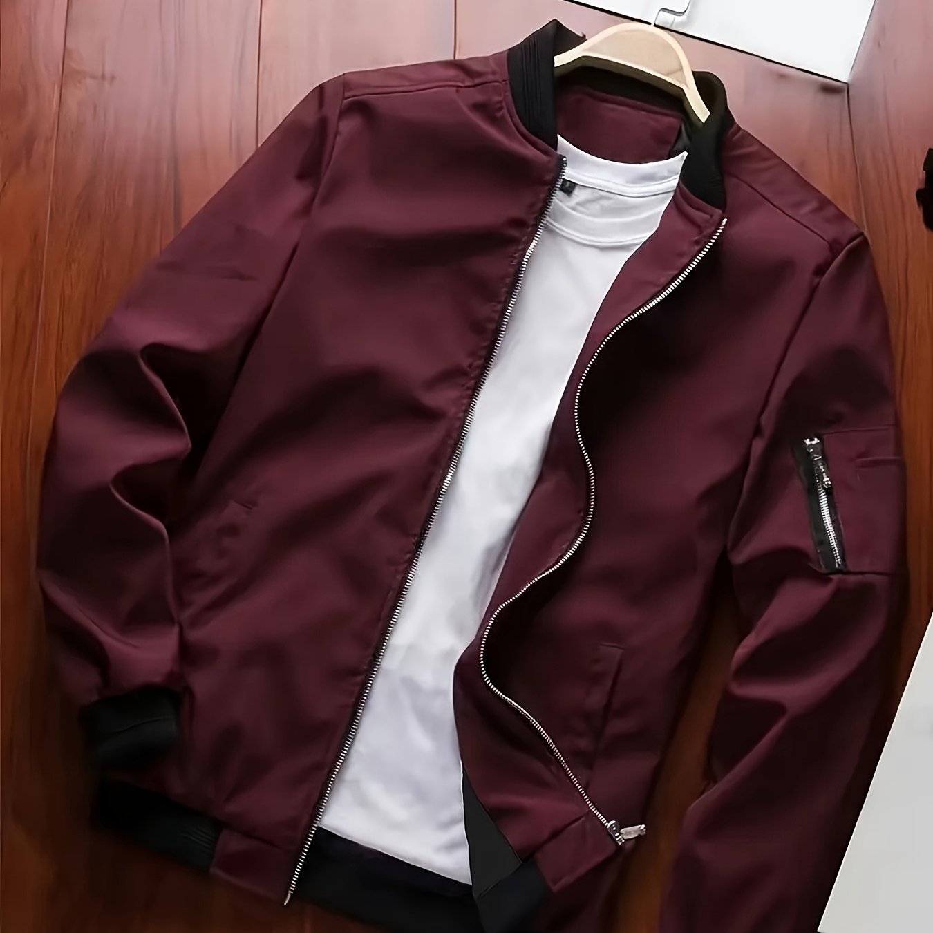 Men's stylish collar zipper pocket outdoor jacket - veyora