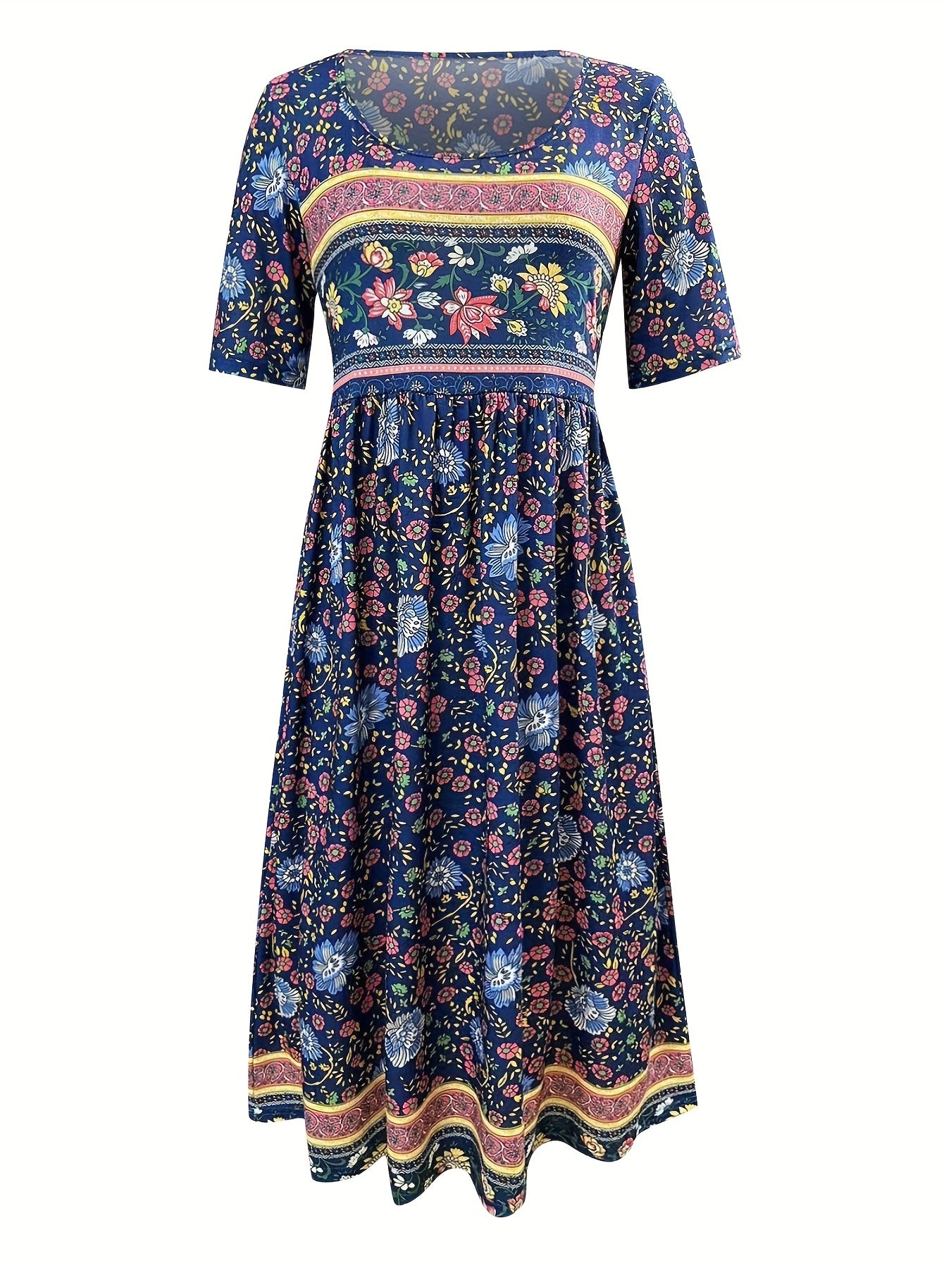 Emma | Floral Peplum Dress - veyora