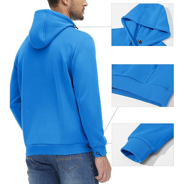 Cozy Men’s Fleece Lined Workout Hoodie with Kangaroo Pocket