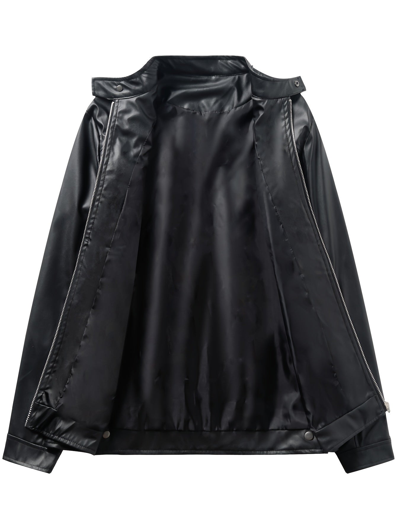 2023 Autumn/Winter New Style Zipper Cardigan Multi - Pocket Small Stand - Up Collar Slim - Fit Motorcycle Jacket Plus Size Men's Coat - veyora