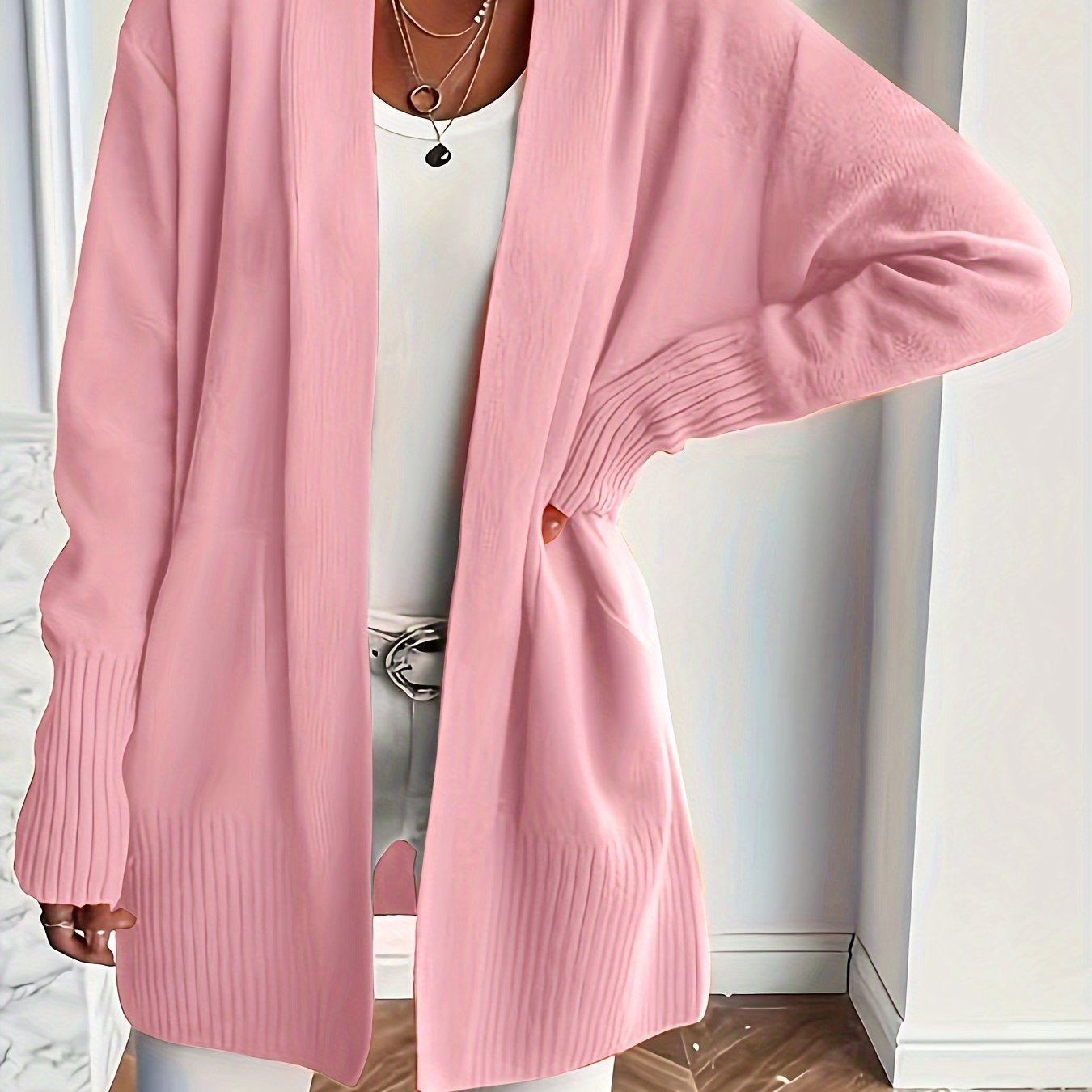 [Cozy Cardigan] Cozy Yellow Women's Knit Cardigan | Long Sleeve, V - Neck, Loose Fit, Fall & Winter Stylish Pullover, Autumn Winter Apparel, Vibrant Cardigan, Knit Construction, Cardigan Sweater - veyora