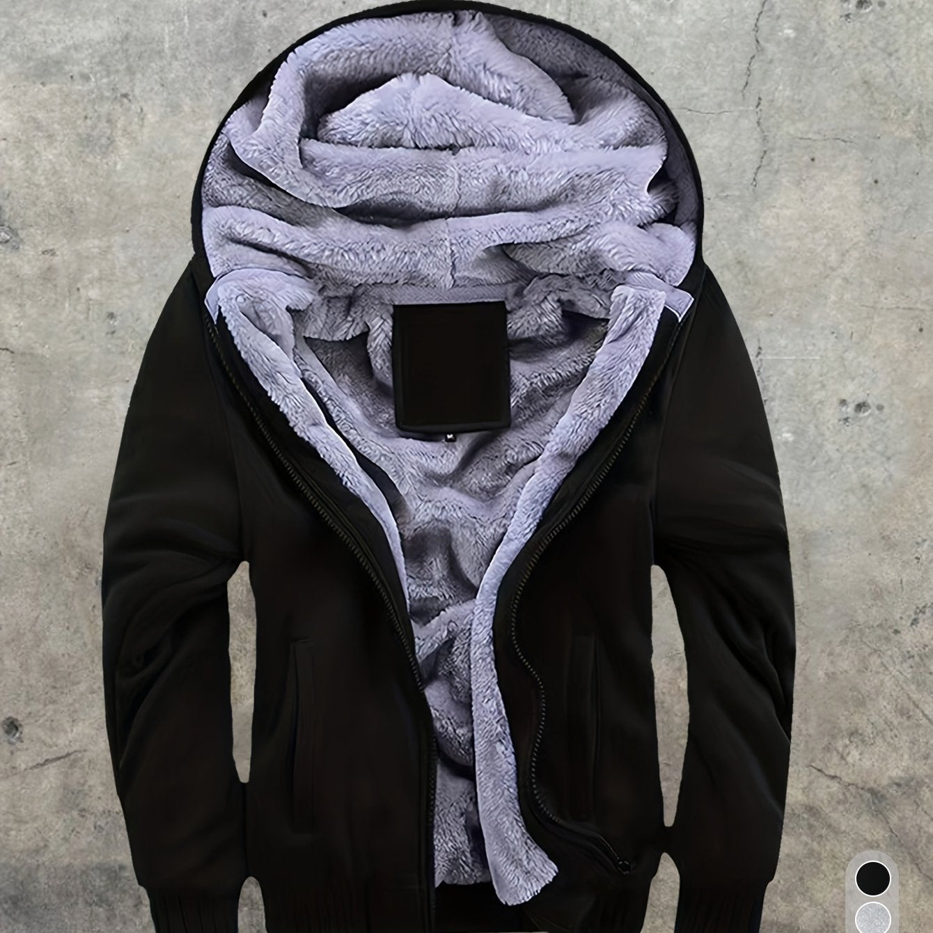 Winter Thickened Solid Color Cardigan Sweatshirt Jacket - veyora