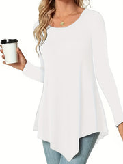 New Women's Casual Long Sleeve Tie - Waist Dress Shirt - veyora