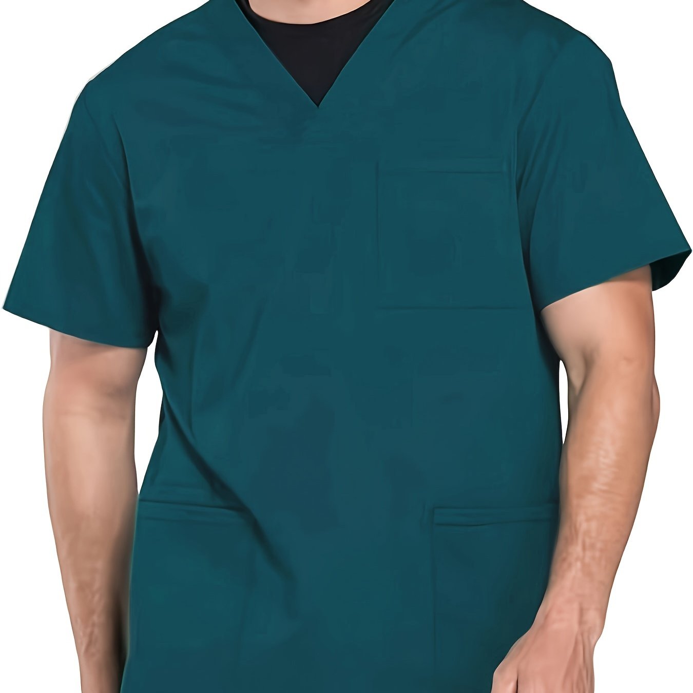 Men'S Summer V - Neck Practical Work Top with Multiple Pockets - veyora