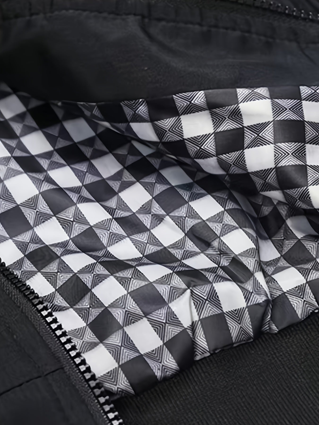 Men'S Lightweight Windbreaker Jacket - Casual Zip - Up with Stand Collar, Polyester, Solid Gray with Checkered Detail Pocket - Perfect for Spring & Fall - veyora