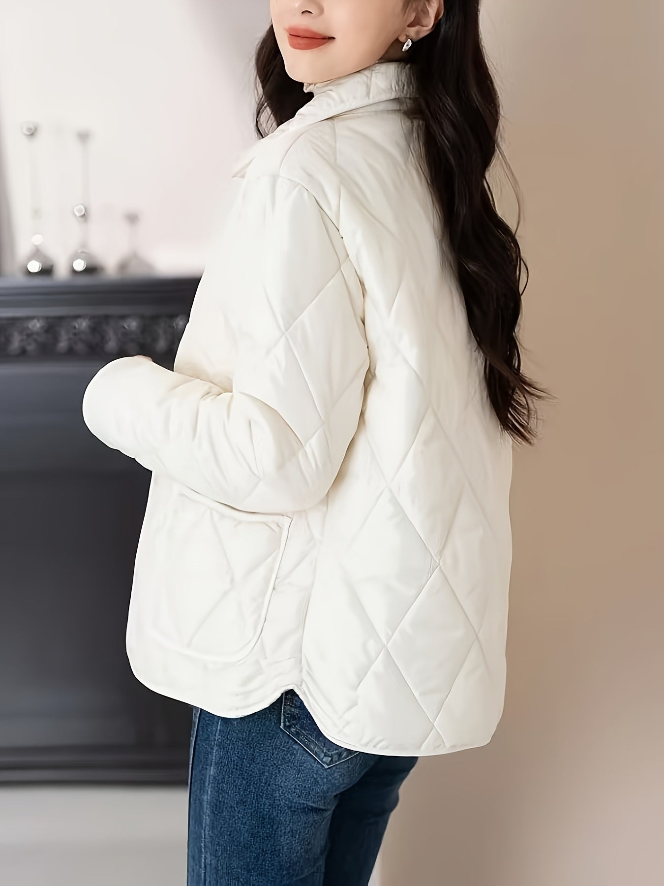 2025 New Women'S Travel Outfit Jacket - Spring And Autumn Thin Pure White Elegant Slim Fit Vest - 100% Artificial Lapel Coat - veyora