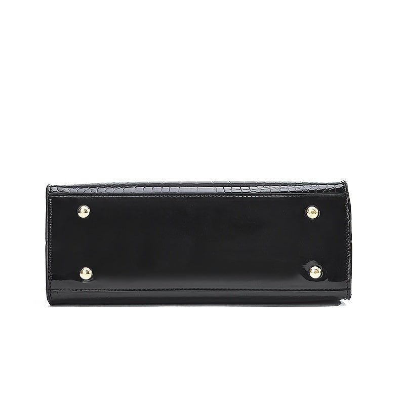 Brooklyn™ Shine | Croc - Embossed Luxury Bag - veyora