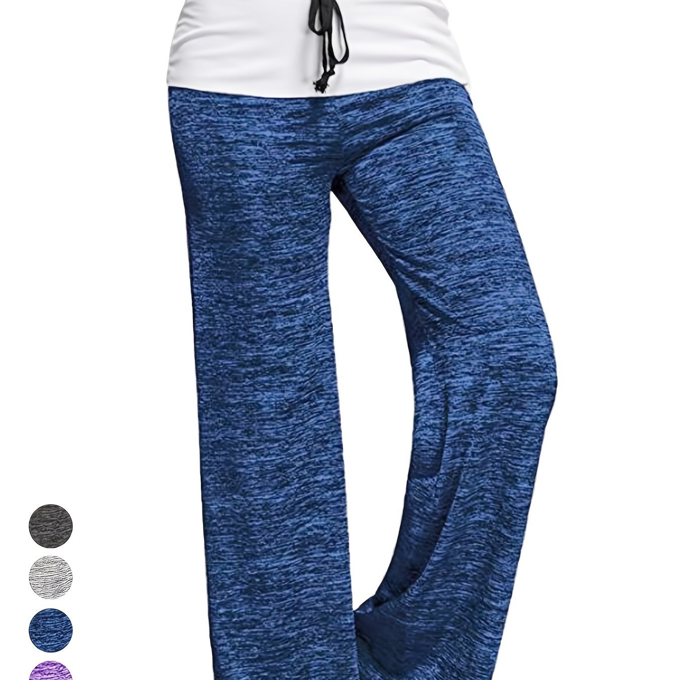 Women's Quick - Dry Pants - Wide Leg Non - Transparent & Casual Pants with Drawstring Waist, All - Season Stretchy Trousers for, Casual Attire - Burgundy/Color Block Design, Clothing, Stylish, Comfortable Fit, Women - veyora