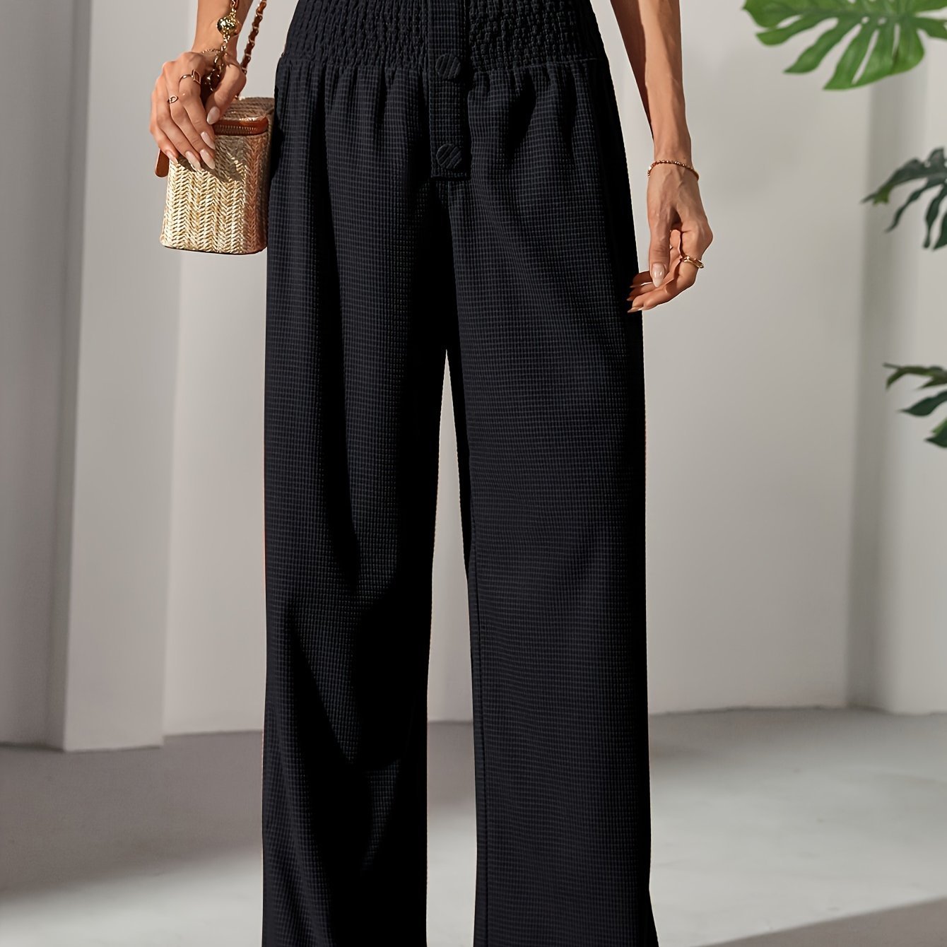 Tropical Print Wide - Leg Pants for The Holiday 111 - veyora