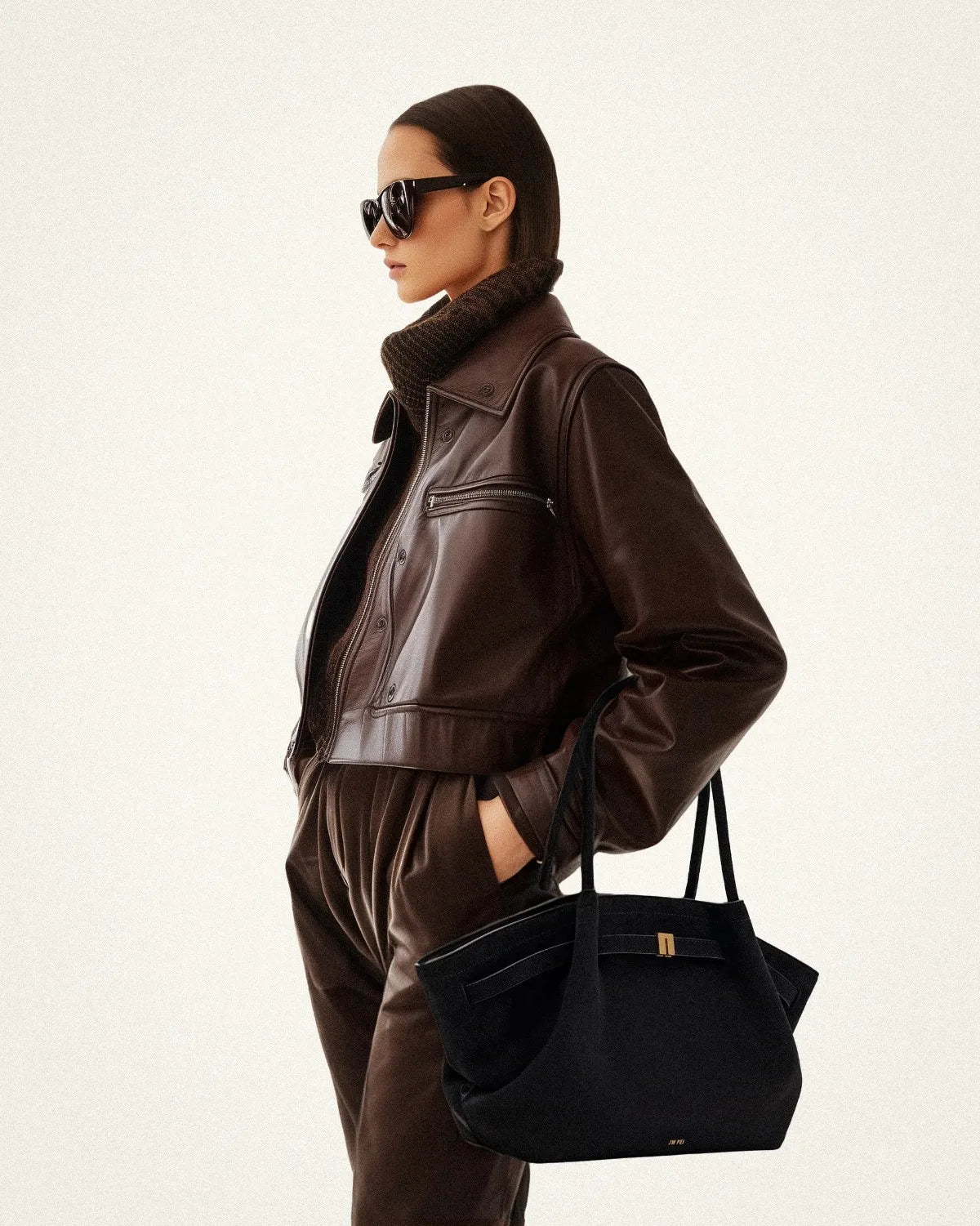 Riley™ - Micro Leather Suede Underarm Bag - veyora