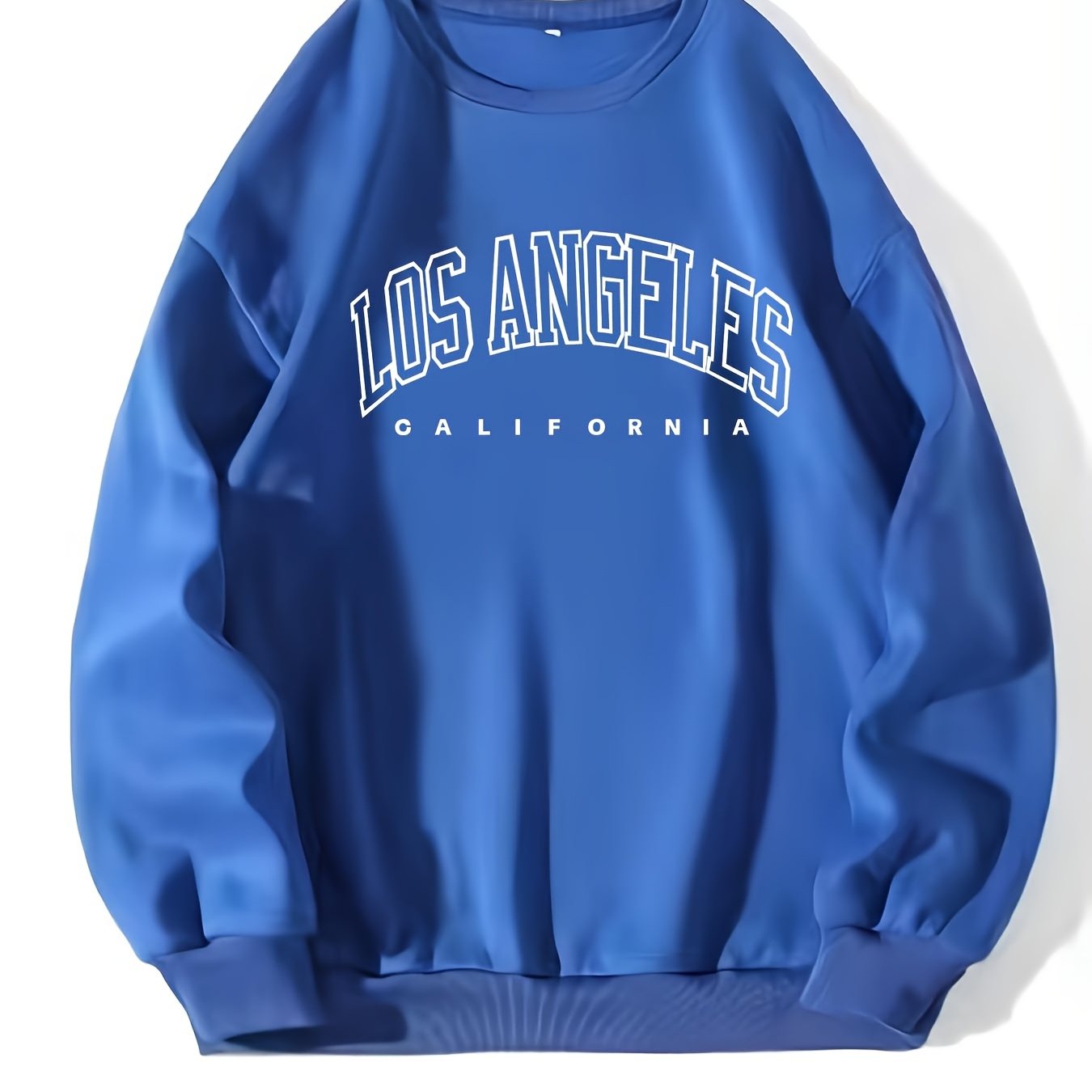 Los Angeles Print Preppy Sweatshirt, Long Sleeve Crew Neck Casual Sweatshirt For Winter & Fall, Women's Clothing - veyora