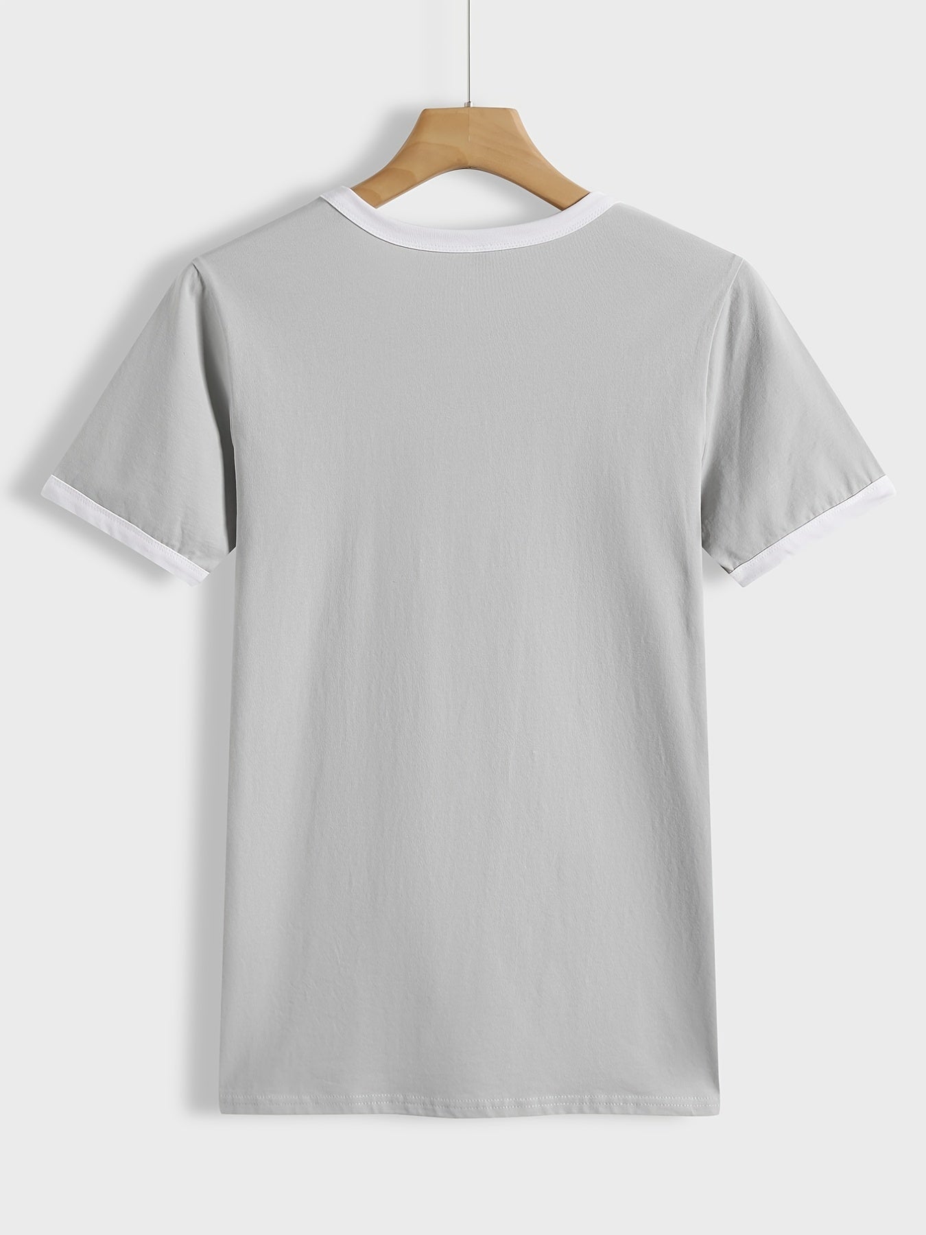 Loose Crew Neck T-shirt, Casual Simple Short Sleeve Summer T-Shirts Tops, Women's Clothing - veyora