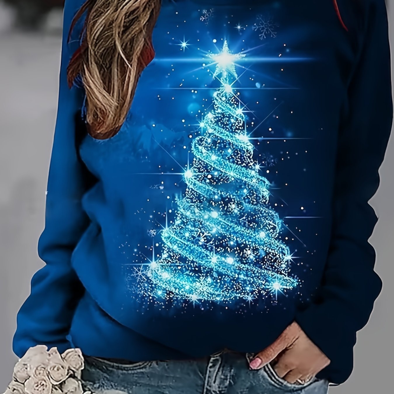 Popular Printed Sweatshirt for Women'S Fashion During Christmas - veyora