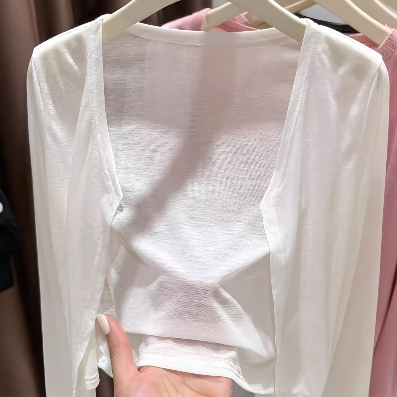 Solid Color Lightweight Cardigan for Women, Long Sleeve Outerwear for Spring And Autumn - veyora