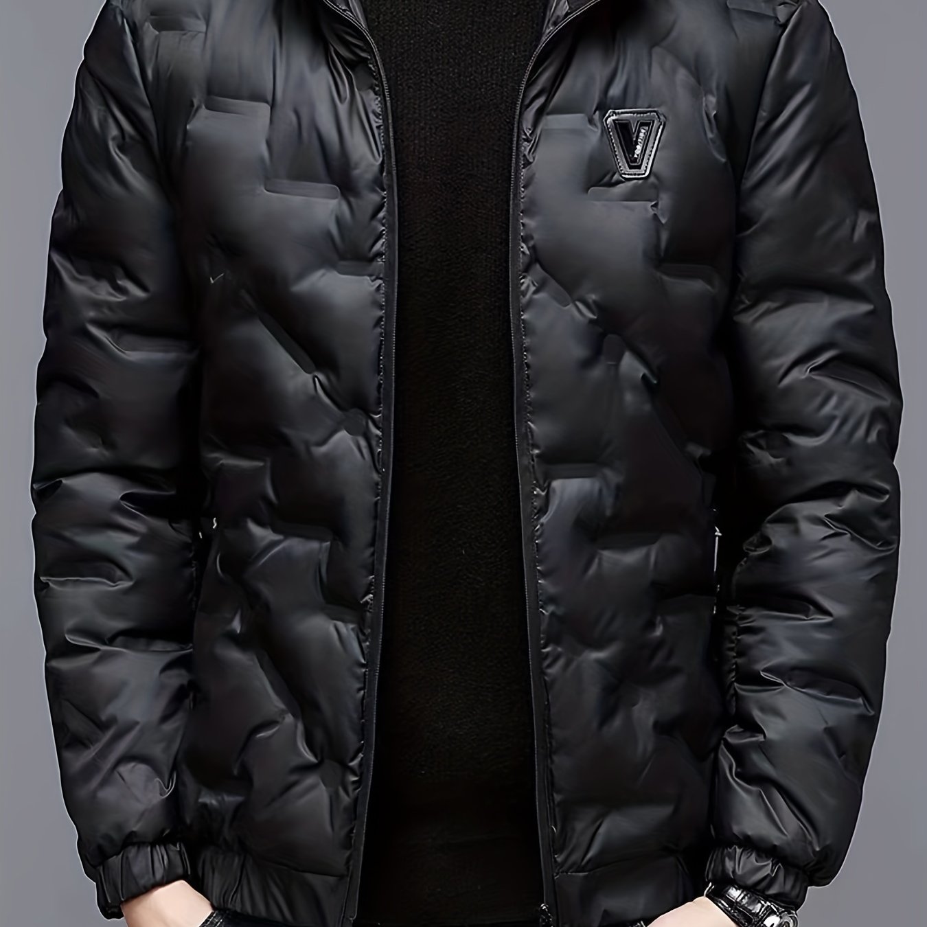 Men's Padded Hooded Windbreaker Jacket - veyora