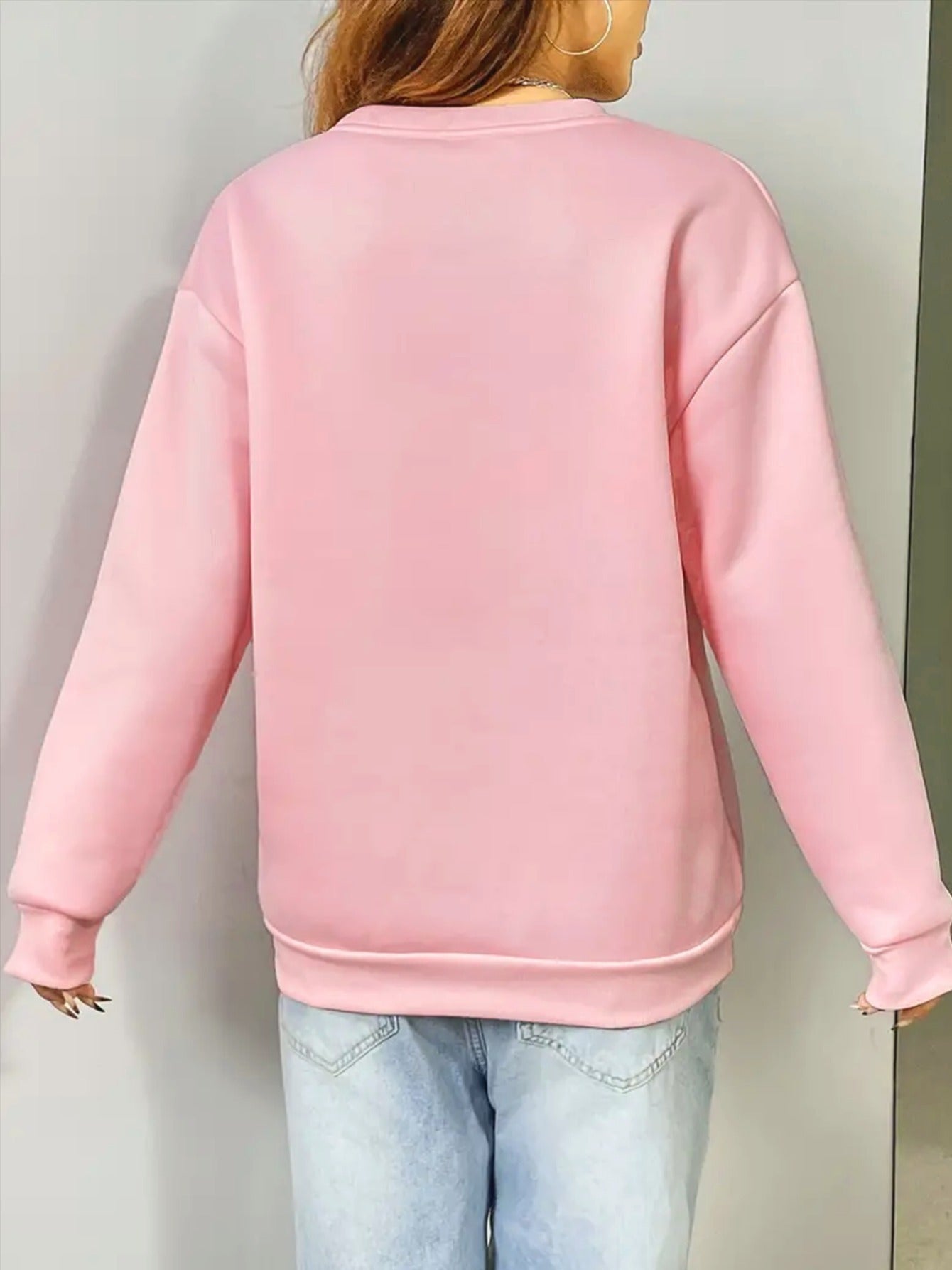 Mandala for Lotus Pattern Print Women's Daily Casual Plus Thickened Pullover Sweater - veyora