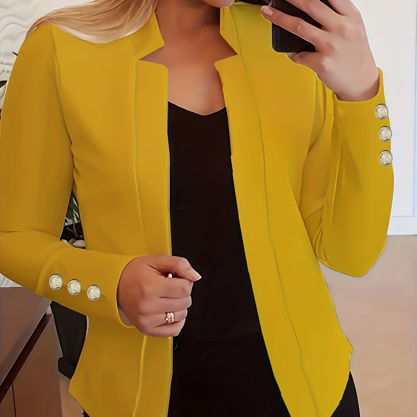 Spring and Autumn Fashion Solid Color Thin Women's Long Sleeve Casual Jacket - veyora