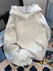 Women's Hoodie with Letter and Floral Pattern Back Print Kangaroo Pocket. New Autumn/Winter Versatile Top - veyora