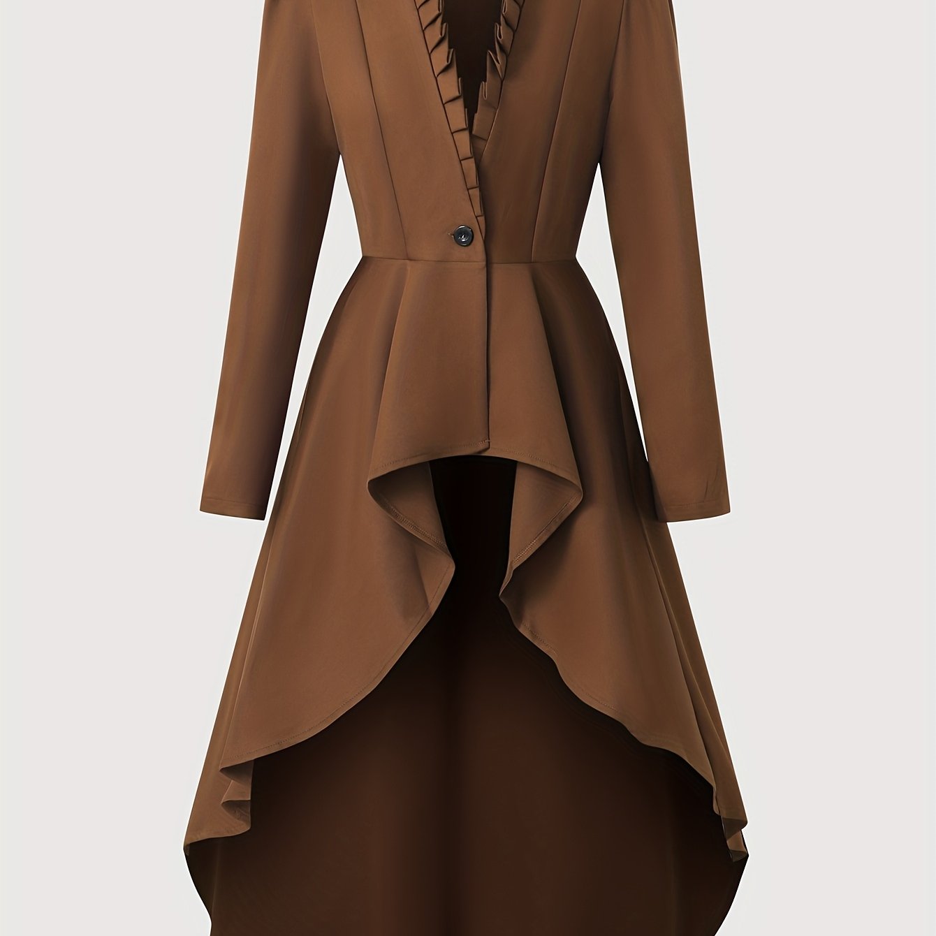 Women'S Classic Steampunk Long Jacket Cape Top - veyora