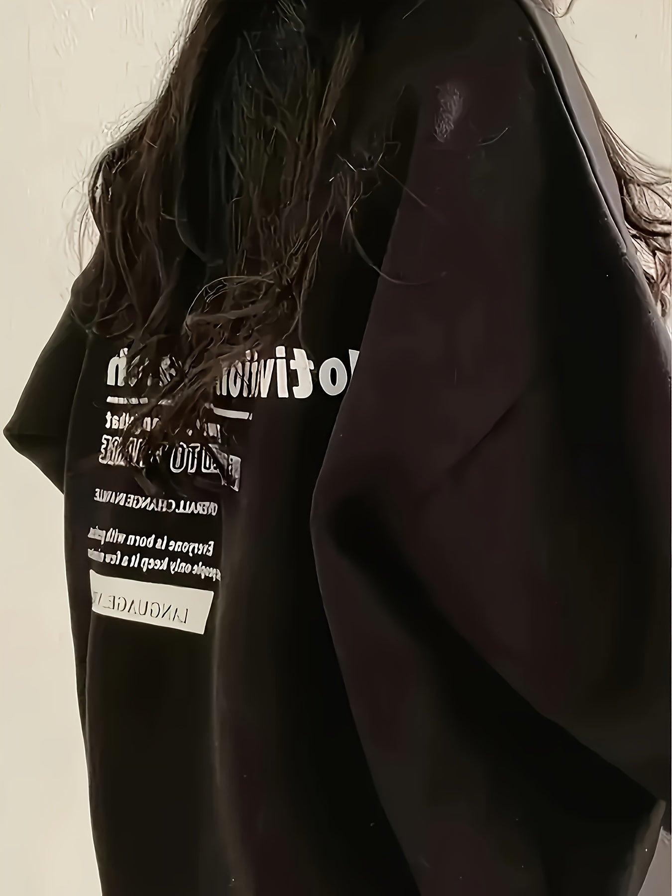 Women's Casual Fleece - Lined Round Neck Sweatshirt with Letter Print - Cozy Pullover for All Seasons, Soft Warmth & Easy Care (Hand Wash/Dry Clean), Cute Sweatshirts, Everyday Clothing, Pullover Design - veyora
