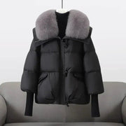 Winter Coat with Luxurious Fur Collar
