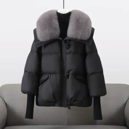 Winter Coat with Luxurious Fur Collar